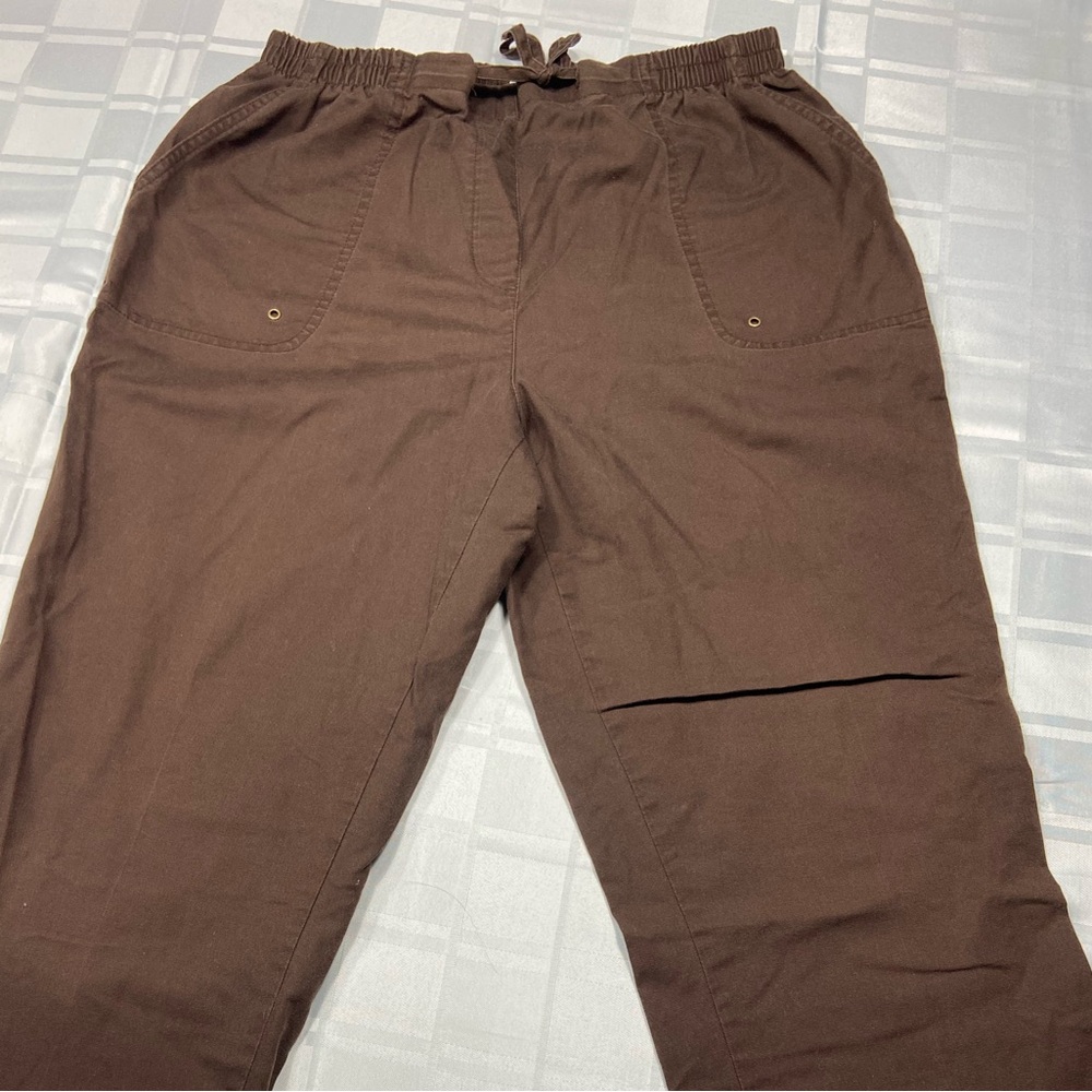 Alia Chocolate Brown Elastic Waistband pants